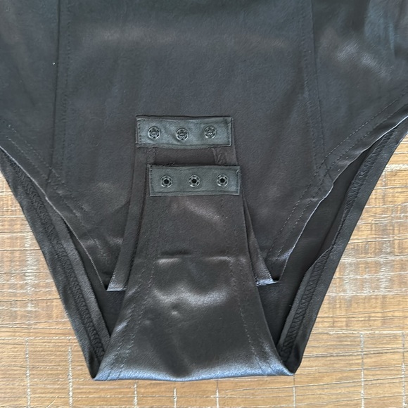 Amazon Black Silk like Black Tank Top Body Suit - Picture 4 of 7